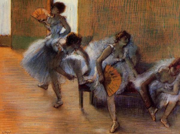 In The Dance Studio by Edgar Degas