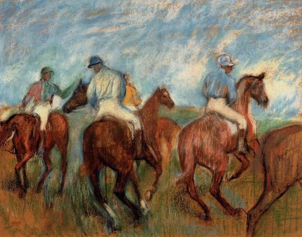 Jockeys by Edgar Degas