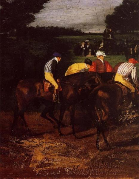 Jockeys At Epsom by Edgar Degas Oil Painting Reproductions