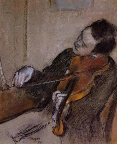 L'altiste by Edgar Degas