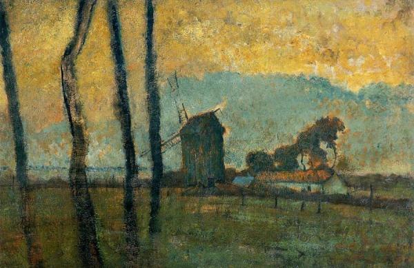 Landscape At Saint Valery-sur-somme by Edgar Degas