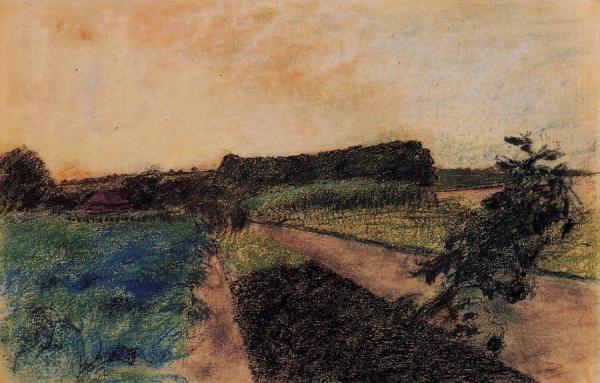 Landscape On The Orne by Edgar Degas Oil Painting Reproductions
