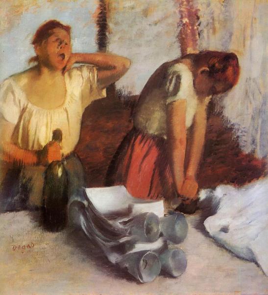 Laundry Girls Ironing by Edgar Degas