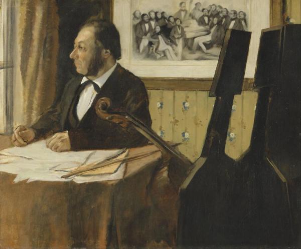 Le Violoncelliste Pilet(the Cellist Pilet) by Edgar Degas
