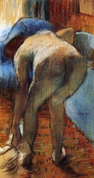 Leaving The Bath by Edgar Degas