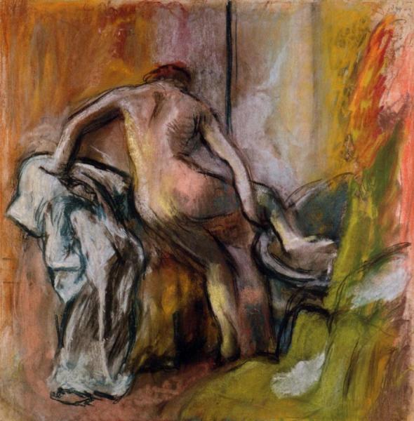 Leaving The Bath by Edgar Degas