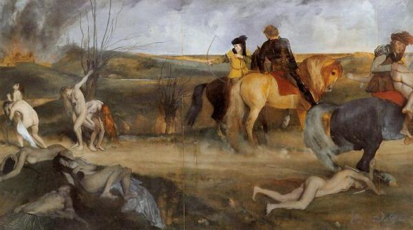 Midieval War Scene by Edgar Degas