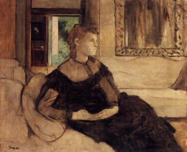 Mme Theodore Gobillard, Nee Yves Morisot by Edgar Degas