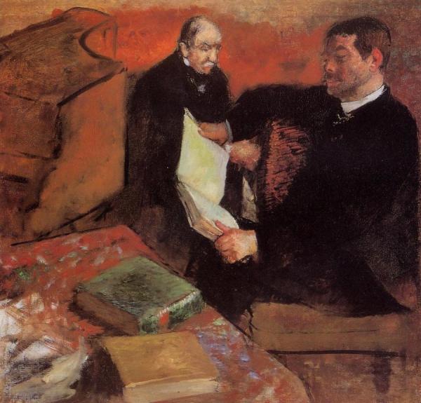Pagan And Degas' Father by Edgar Degas