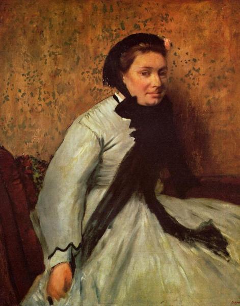 Portrait Of A Lady In Grey by Edgar Degas