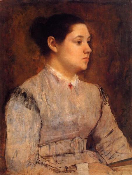 Portrait Of A Young Woman by Edgar Degas