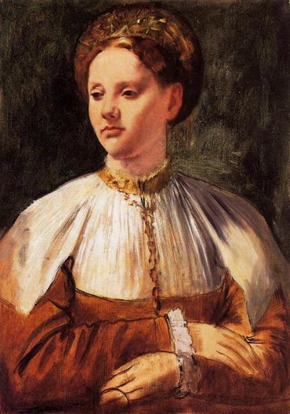 Portrait Of A Young Woman (after Bacchiacca) by Edgar Degas Oil Painting Reproductions