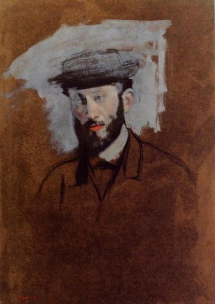 Portrait Of Eugene Manet (study) by Edgar Degas