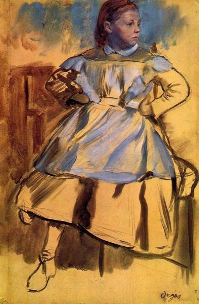 Portrait Of Giulia Bellelli (sketch) by Edgar Degas