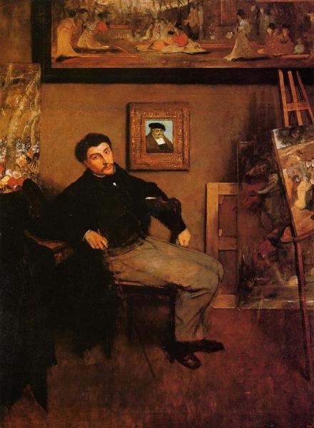 Portrait Of James Tissot by Edgar Degas