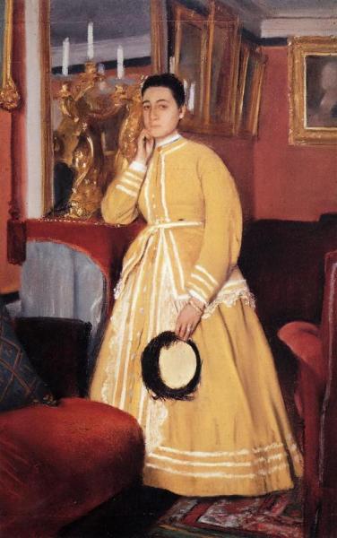 Portrait Of Madame Edmondo Morbilli, Nee Therese De Gas by Edgar Degas