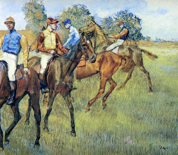 Race Horses by Edgar Degas Oil Painting Reproductions