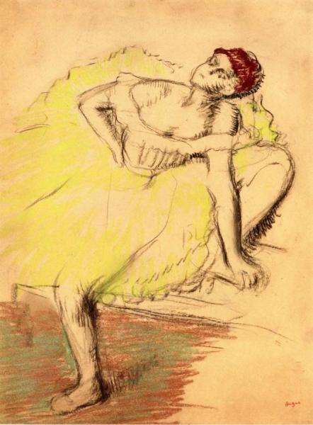 Seated Dancer by Edgar Degas