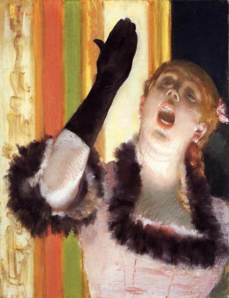 Singer With A Glove by Edgar Degas