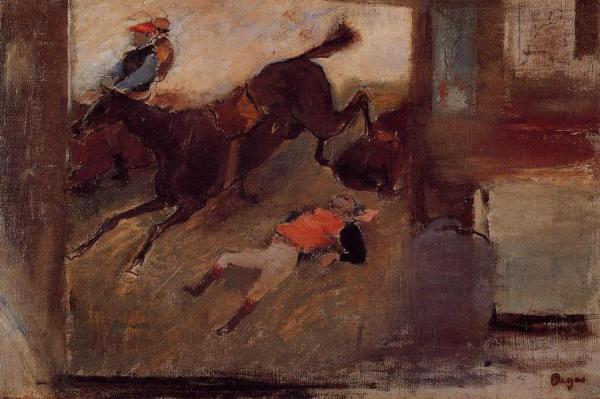 Studio Interior With 'the Steeplechase' by Edgar Degas