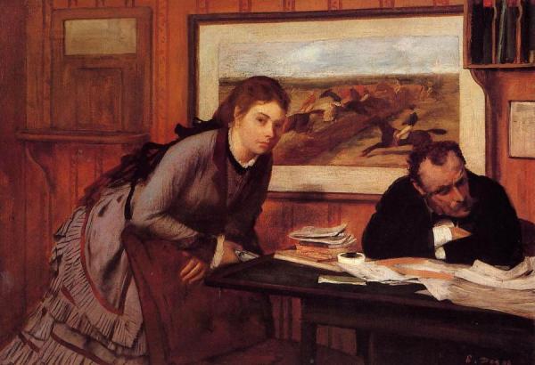 Sulking by Edgar Degas