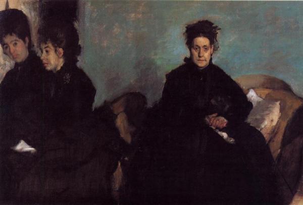 The Duchess Di Montajesi With Her Daughters, Elena And Camille by Edgar Degas