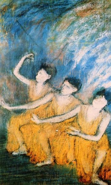 Three Dancers by Edgar Degas