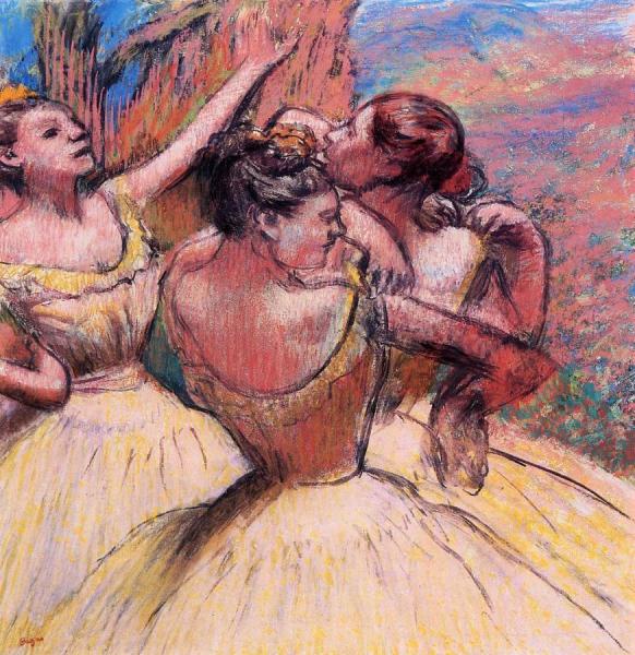 Three Dancers by Edgar Degas