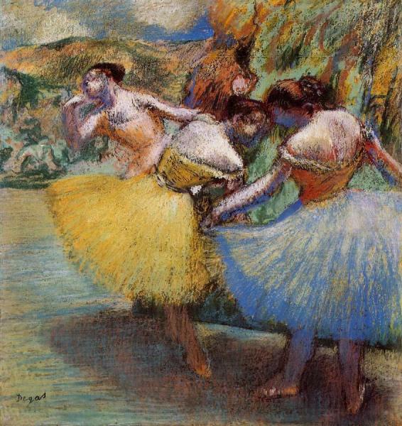 Three Dancers by Edgar Degas