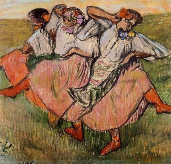 Three Russian Dancers by Edgar Degas