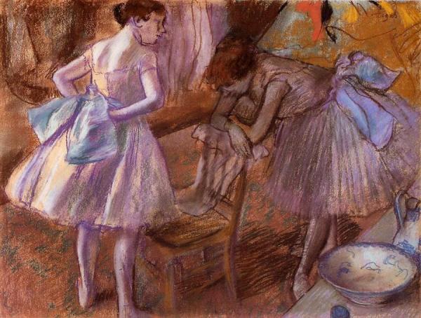 Two Dancers In Their Dressing Room by Edgar Degas