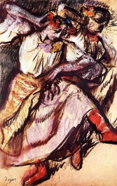 Two Russian Dancers by Edgar Degas