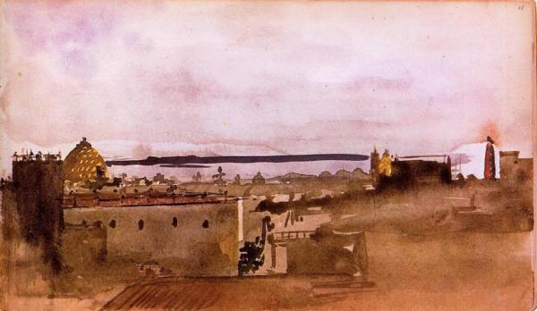 View Of Naples by Edgar Degas