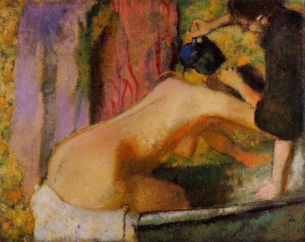 Woman At Her Bath by Edgar Degas