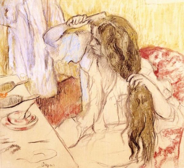 Woman At Her Toilet by Edgar Degas