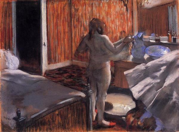 Woman At Her Toilette by Edgar Degas