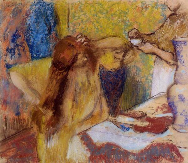 Woman At Her Toilette by Edgar Degas