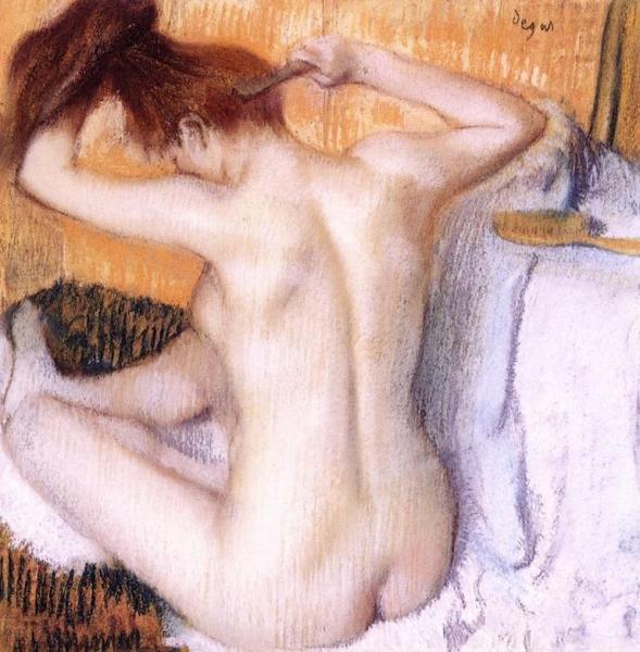 Woman Combing Her Hair by Edgar Degas Oil Painting Reproductions