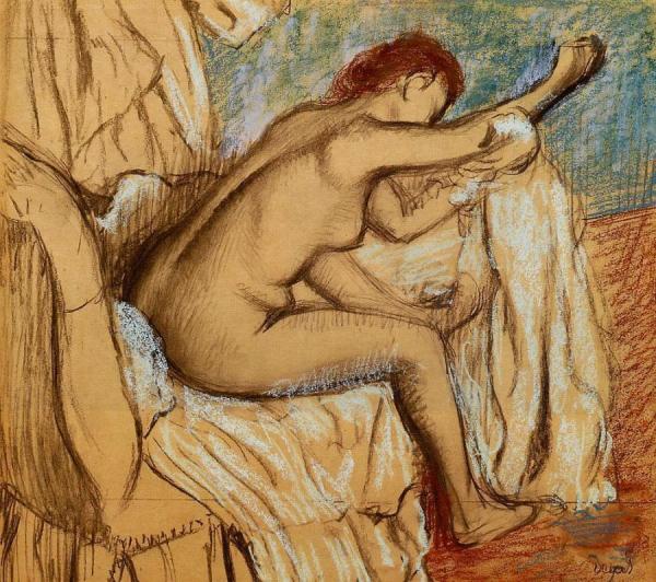Woman Drying Herself by Edgar Degas Oil Painting Reproductions