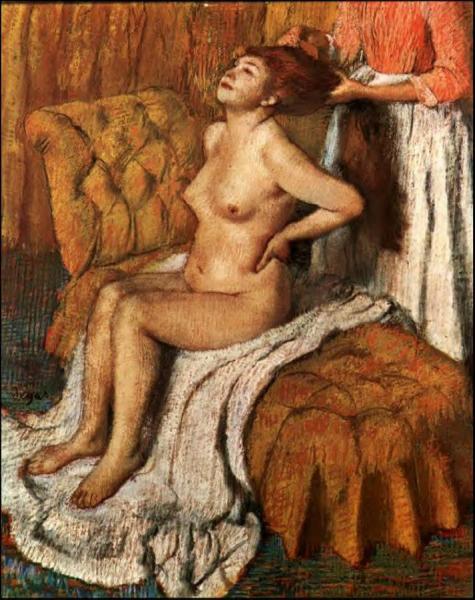 Woman Having Her Hair Combed by Edgar Degas Oil Painting Reproductions