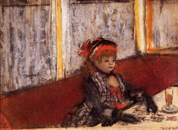 Woman In A Cafe by Edgar Degas