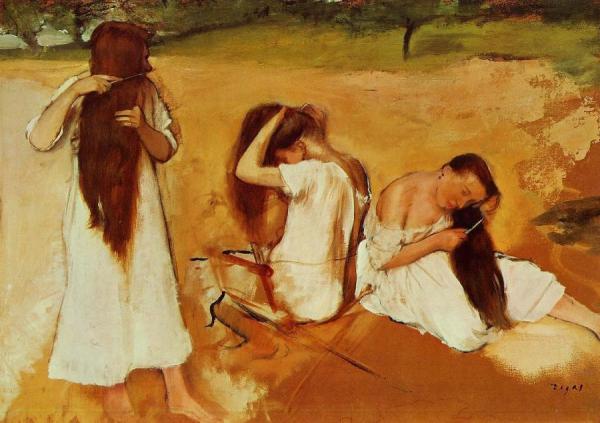 Women Combing Their Hair by Edgar Degas