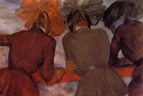 Women Leaning On A Railing by Edgar Degas Oil Painting Reproductions