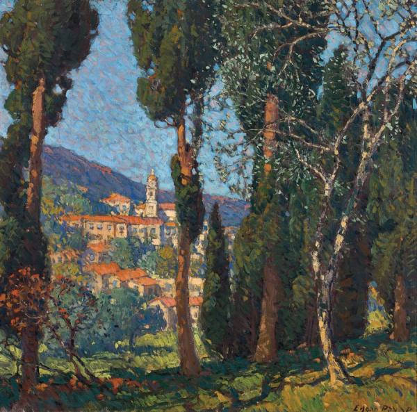 Along The Riviera, Menton, France by Edgar Payne