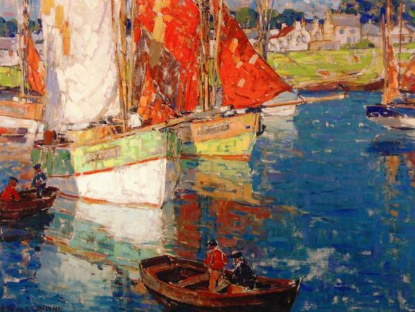 Brittany Boats by Edgar Payne