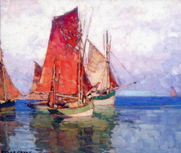 French Fishing Boats by Edgar Payne
