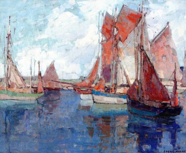 French Tuna Boats, Concarneau, France by Edgar Payne