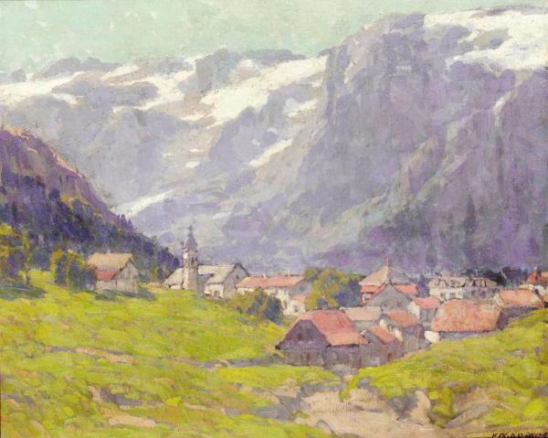 Landscape In Switzerland by Edgar Payne