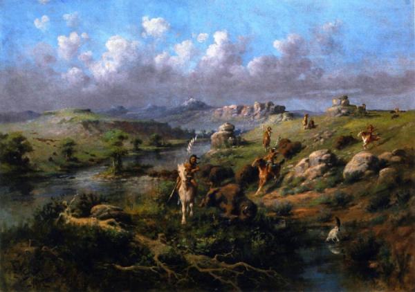 Indian Pursuit by Edgar Samuel Paxson