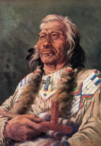 Portrait Of Ak-ene-ah by Edgar Samuel Paxson
